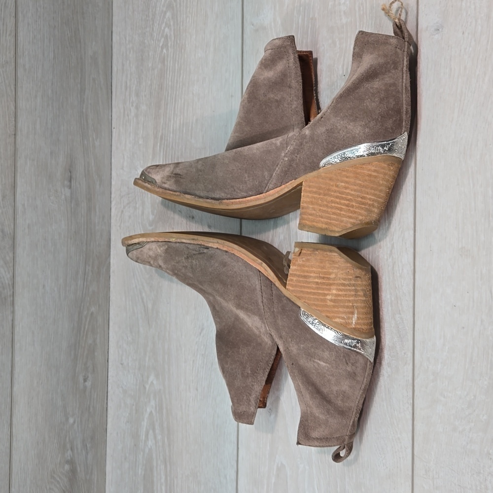 Jeffrey Campbell Women Cutout Side Heels Suede Moto Hobo boots shoes sz 8 - Picture 10 of 15